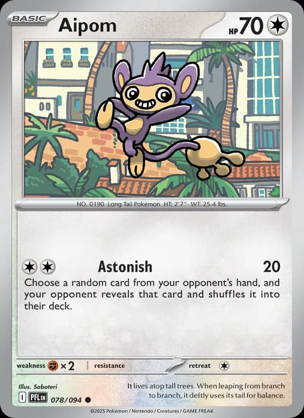 Aipom card in English