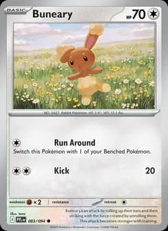 Buneary card in English