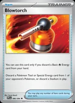 Blowtorch card in English