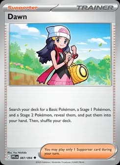 Dawn card in English