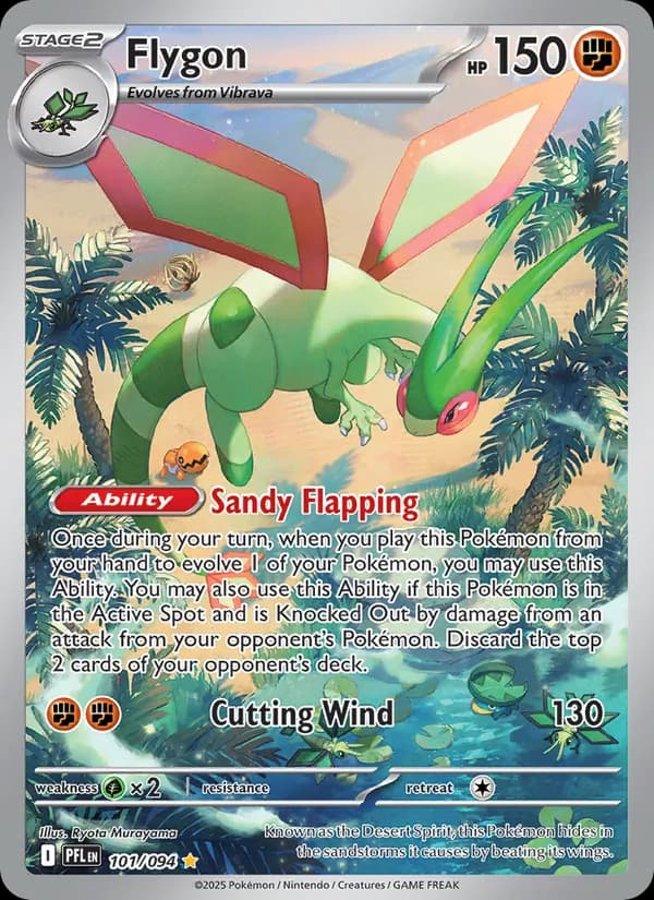 Flygon card in English