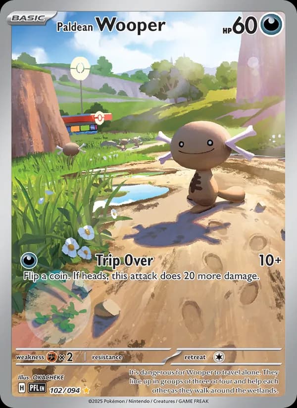 Paldean Wooper card in English