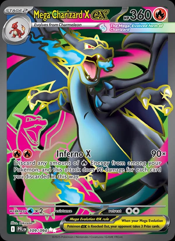 Mega Charizard X ex card in English