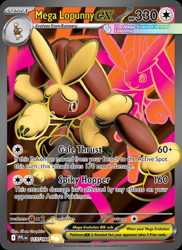Mega Lopunny ex card in English