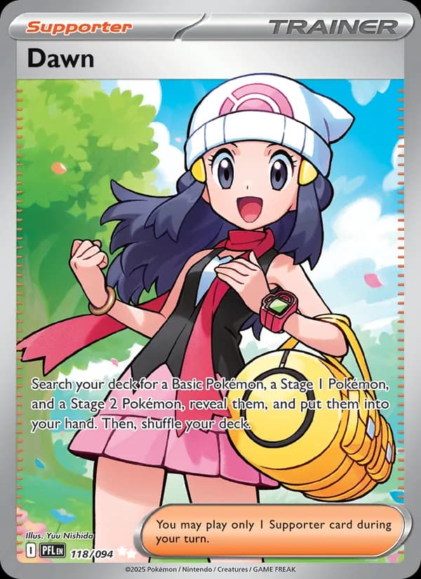 Dawn card in English