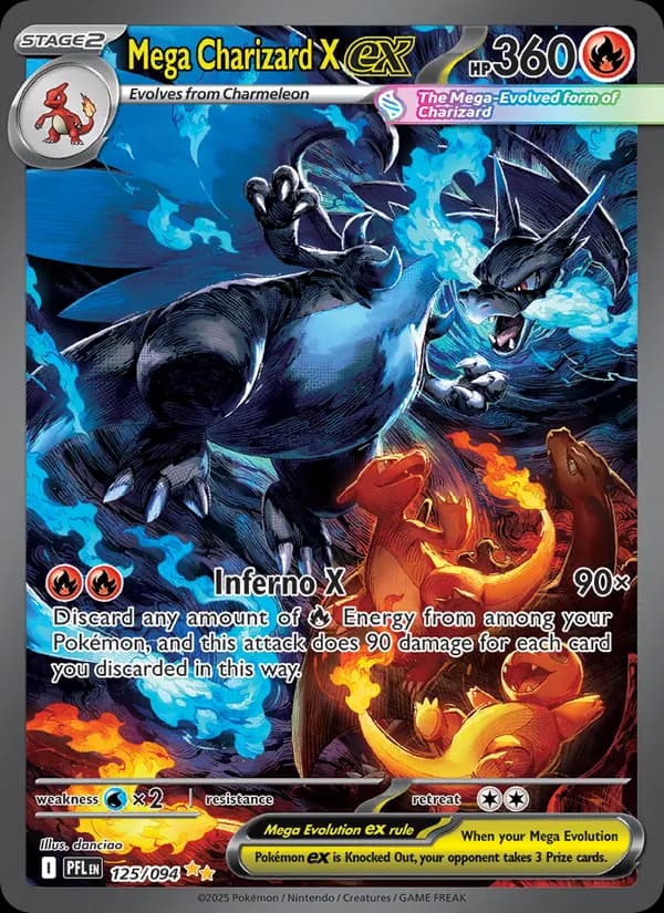 Mega Charizard X ex card in English
