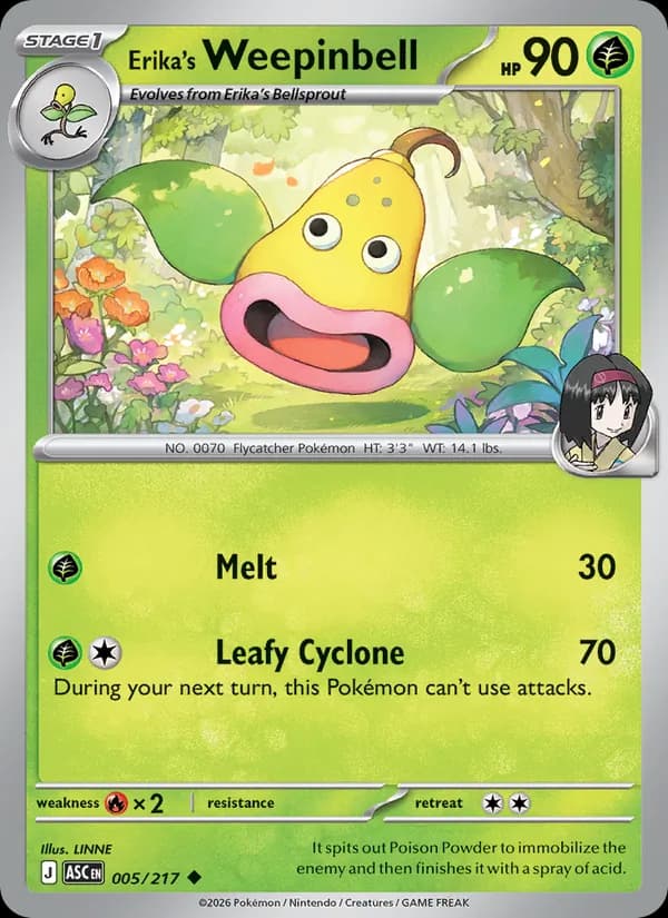 Erika's Weepinbell card in English