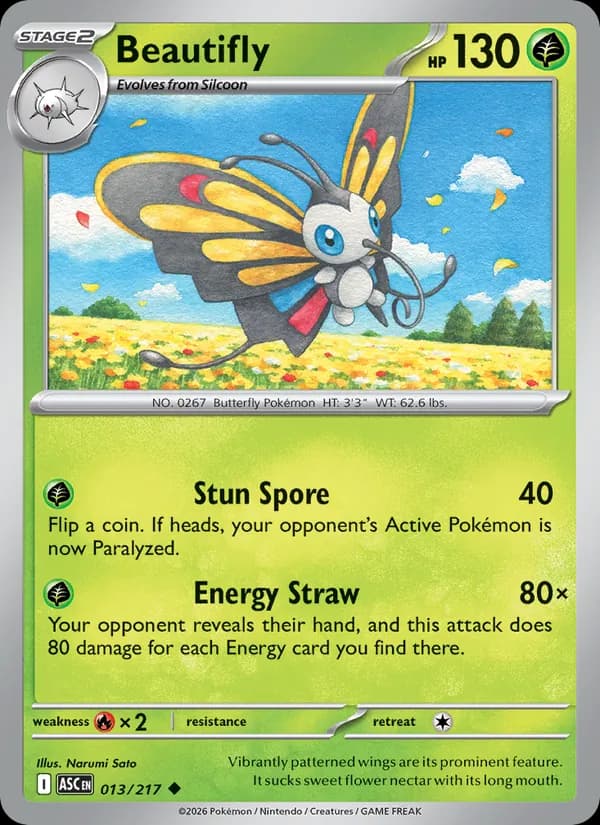 Beautifly card in English