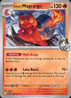 Ethan's Magcargo card in English