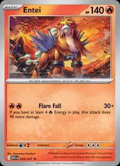 Entei card in English