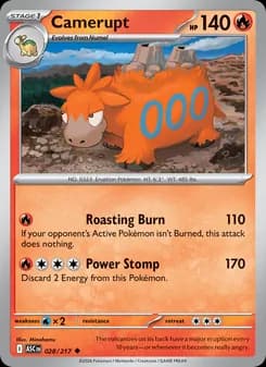 Camerupt card in English