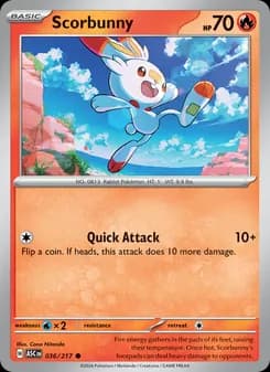 Scorbunny card in English