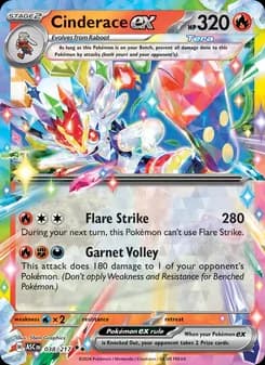 Cinderace ex card in English