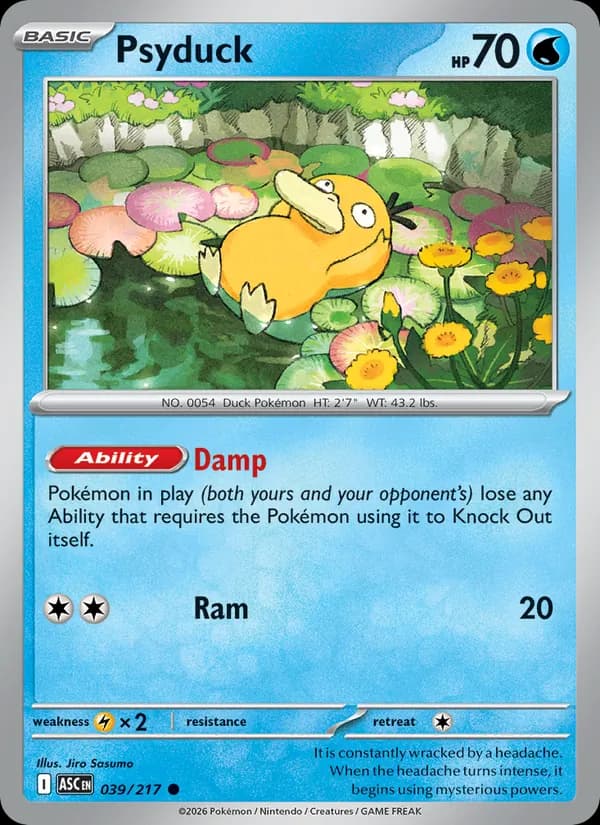 Psyduck card in English