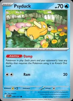 Psyduck card in English