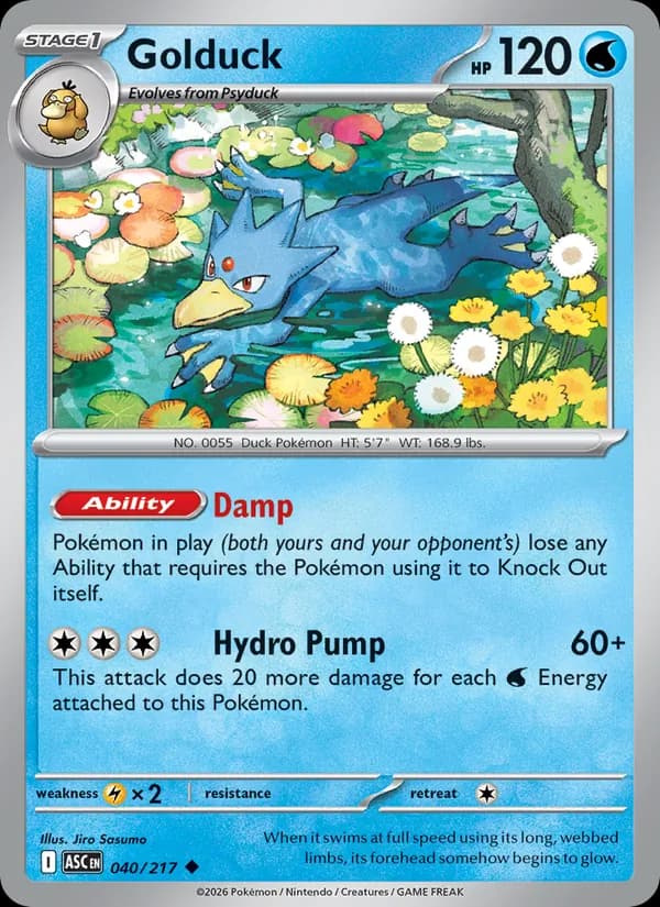 Golduck card in English