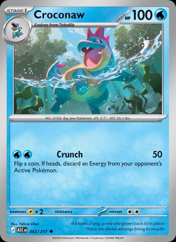 Croconaw card in English