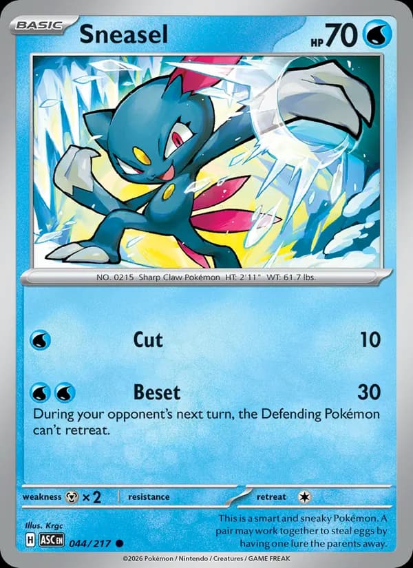 Sneasel card in English