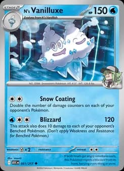 N's Vanilluxe card in English