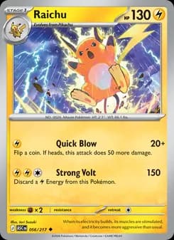 Raichu card in English