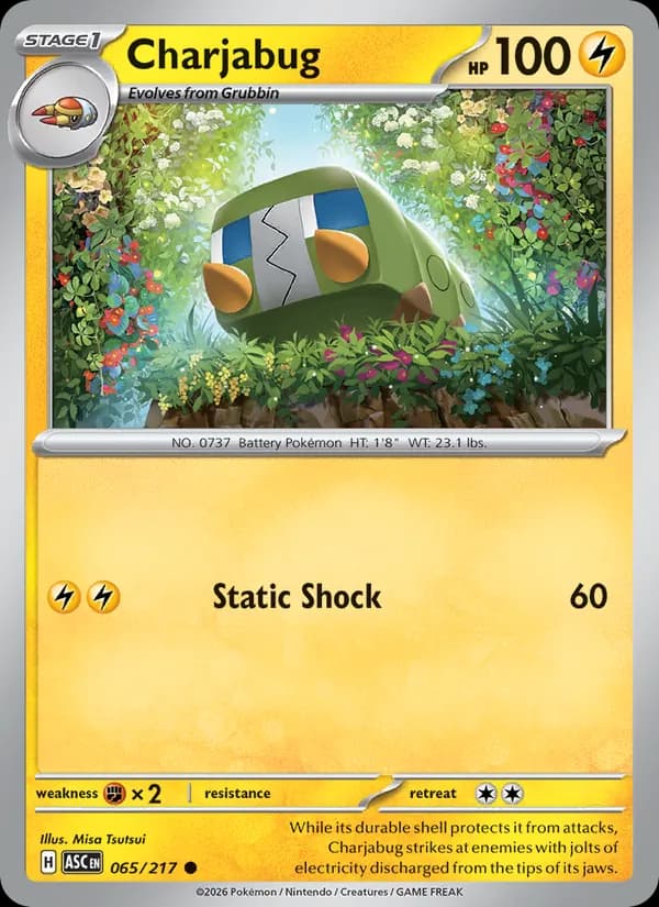 Charjabug card in English