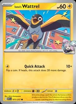 Iono's Wattrel card in English