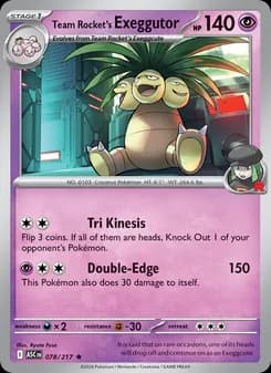 Team Rocket's Exeggutor card in English