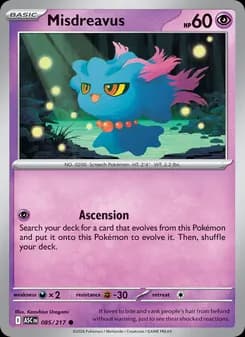 Misdreavus card in English