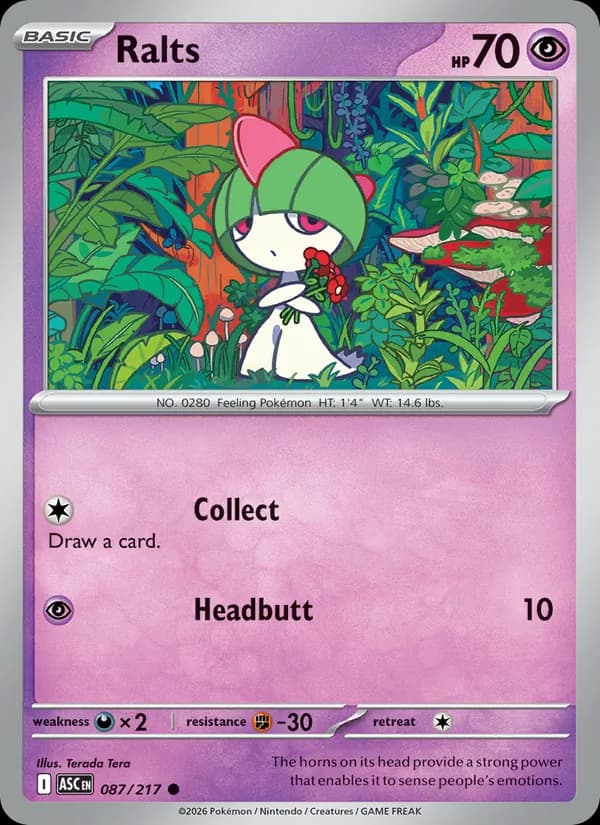 Ralts card in English