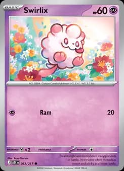 Swirlix card in English