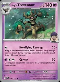 Hop's Trevenant card in English