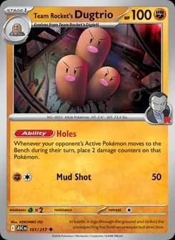 Team Rocket's Dugtrio card in English