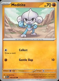 Meditite card in English