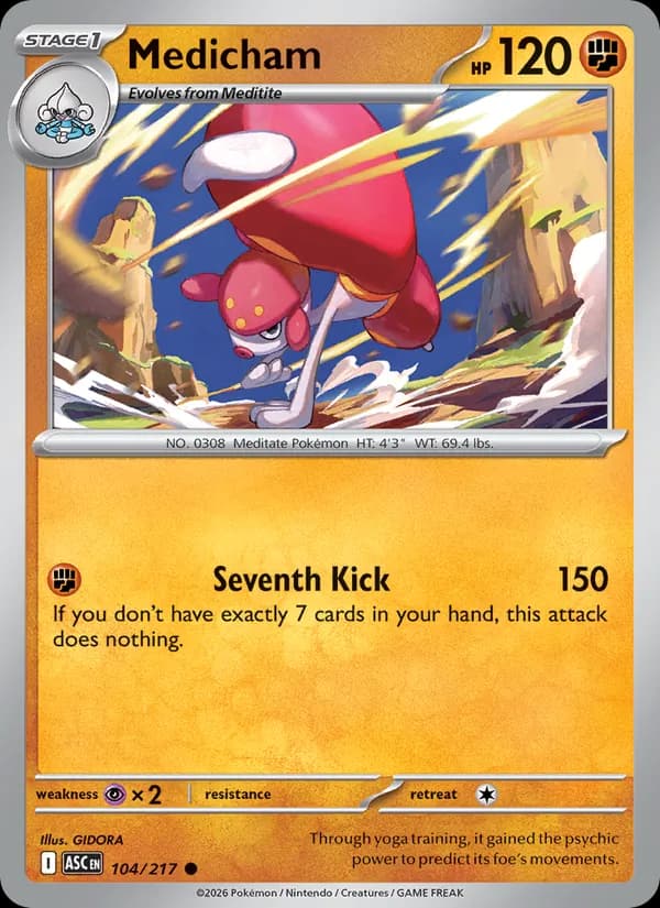 Medicham card in English