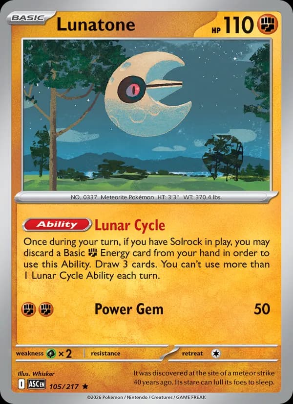 Lunatone card in English