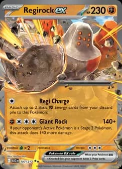 Regirock ex card in English