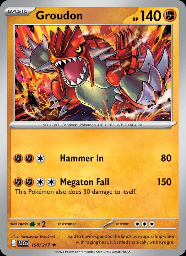Groudon card in English