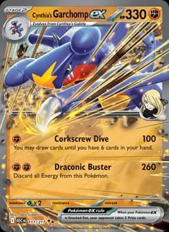 Cynthia's Garchomp ex card in English