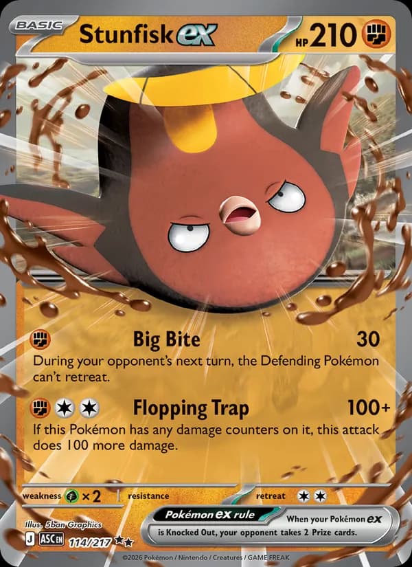 Stunfisk ex card in English