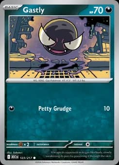Gastly card in English