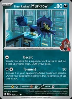Team Rocket's Murkrow card in English