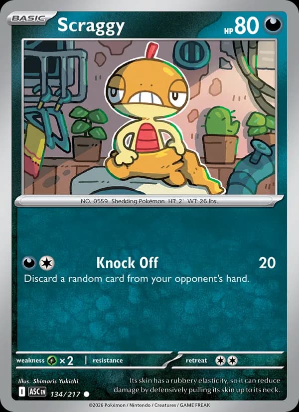Scraggy card in English