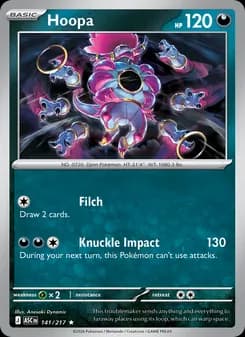 Hoopa card in English