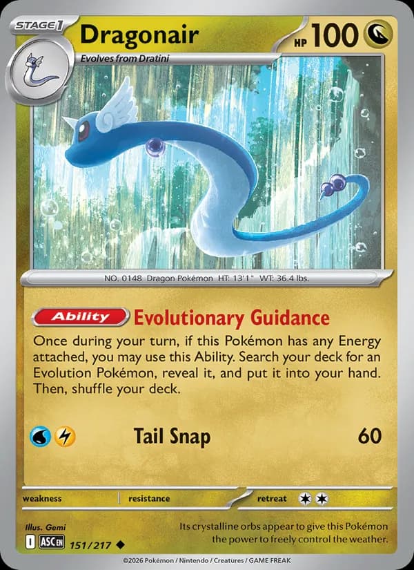 Dragonair card in English