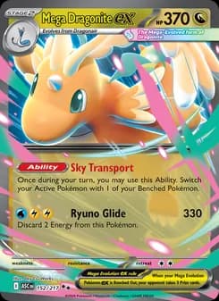 Mega Dragonite ex card in English