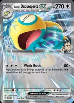 Larry's Dudunsparce ex card in English