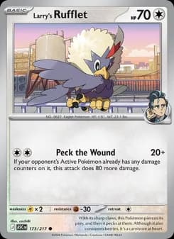 Larry's Rufflet card in English