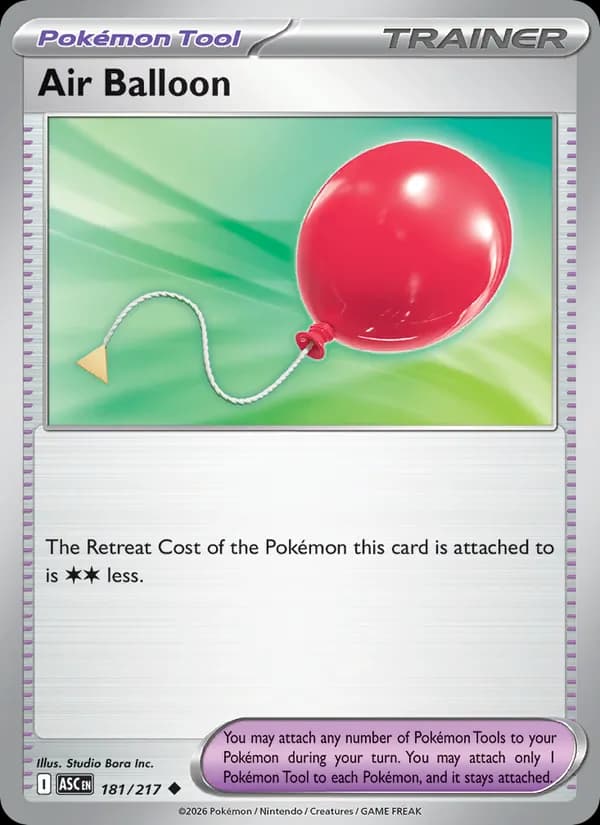 Air Balloon card in English