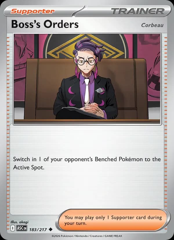 Boss's Orders card in English