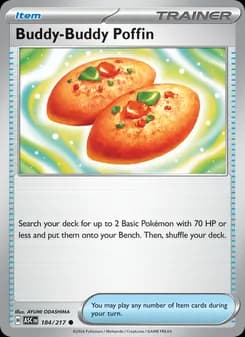 Buddy-Buddy Poffin card in English